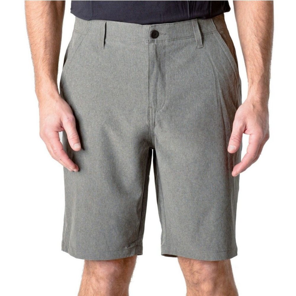 Denali Men Stretch Hybrid Walk Shorts Heather Grey